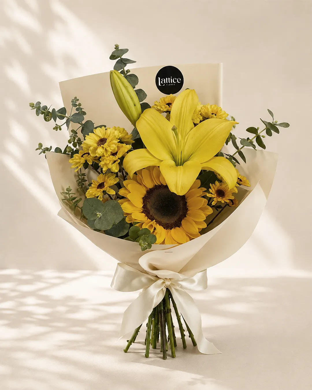 Ramo de Girasol, Lirio y Flores Amarillas | Lattice Flores