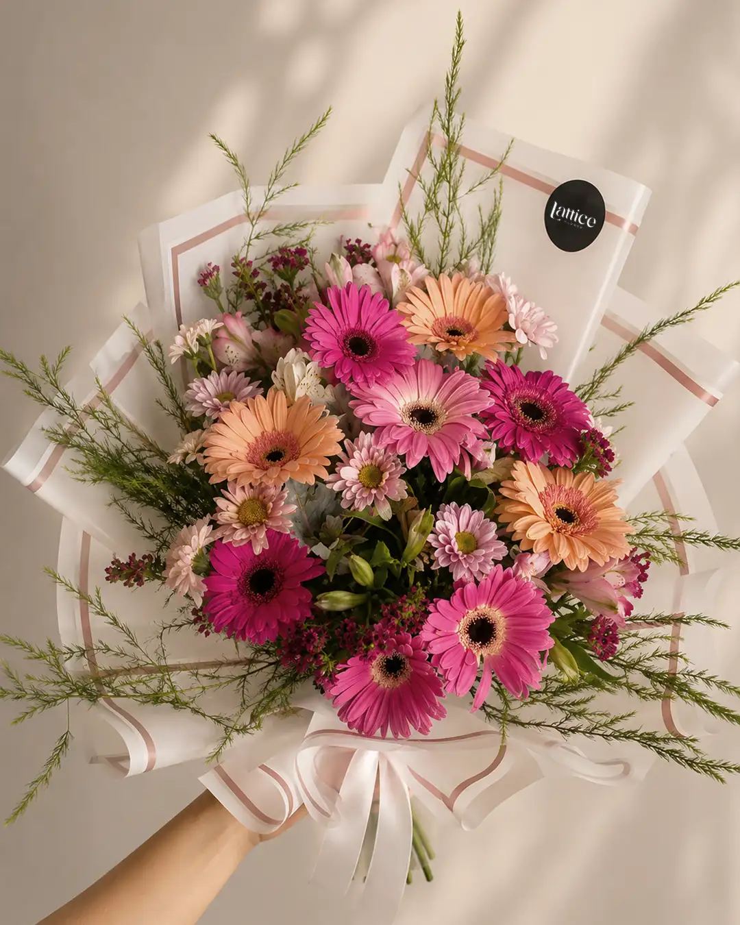 Ramo de Gerberas Rosadas Premium | Lattice Flores