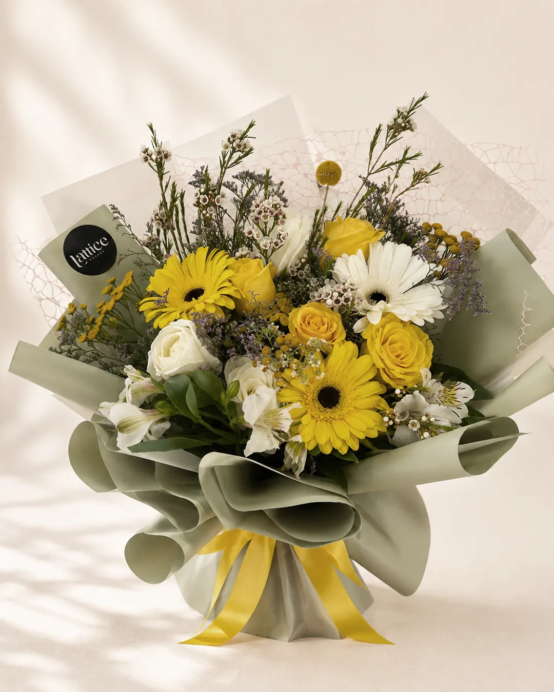 Ramo de Gerberas y Rosas Amarillas