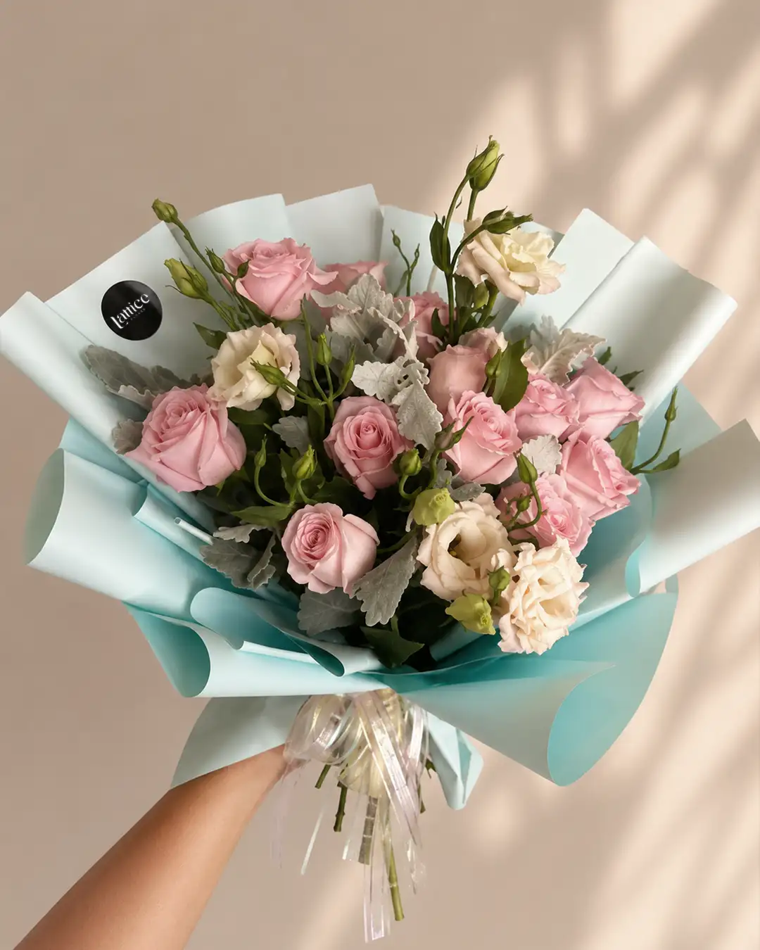 Ramo Rosas Rosadas con Lisianthus | Lattice Flores